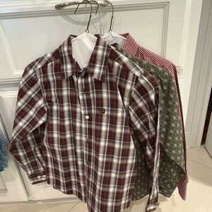 3 Boys long sleeve Cinch and Red Western Shirts